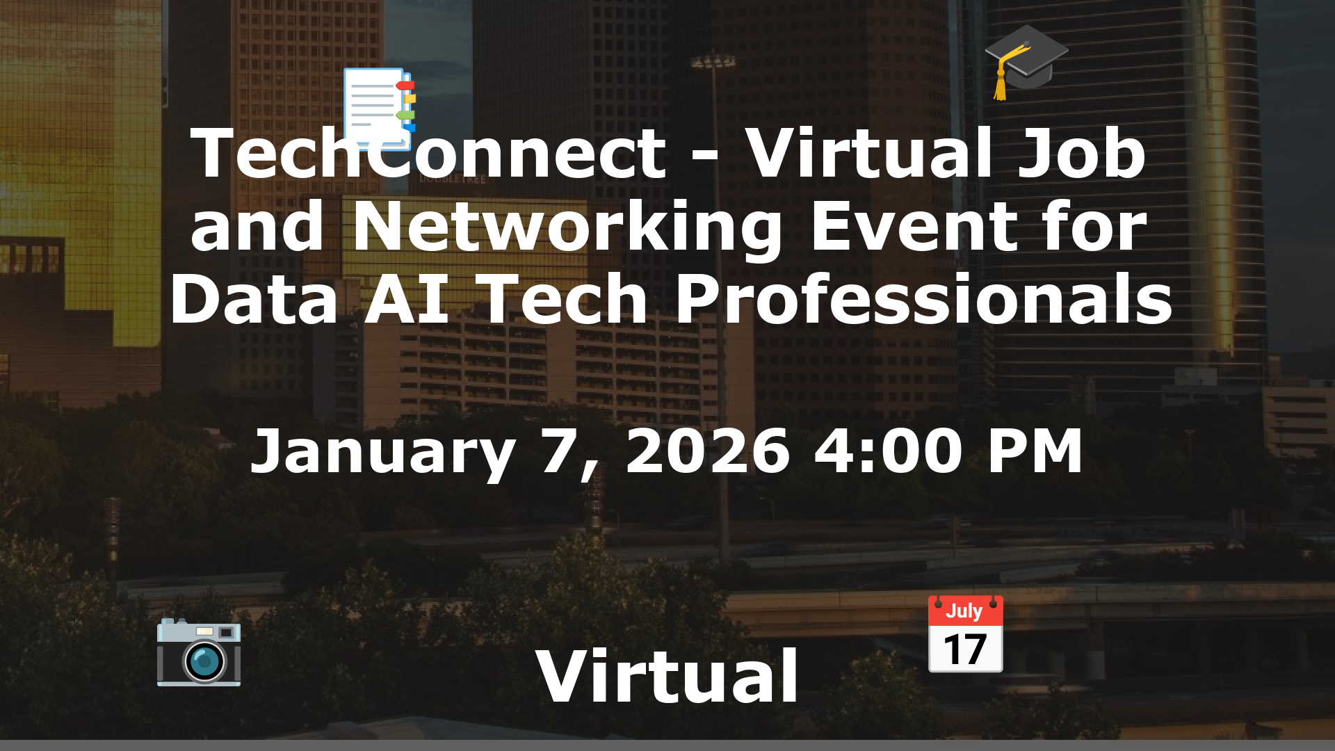 TechConnect - Virtual Job and Networking Event for Data AI Tech Professionals event image